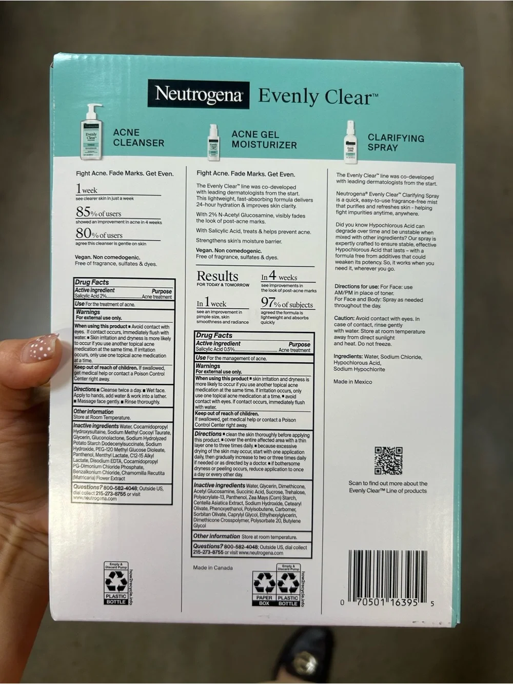 Neutrogena Evenly Clear Acne-Prone Skincare Set